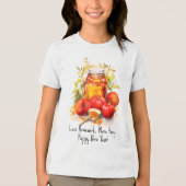 🐝Shanah Tovah met aangepaste tekst Sweet Beginnin Tri-Blend Shirt (Voorkant)