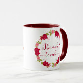 Shanah Tovah New Year Pomegranate Flower Wreath Mok (Voorkant rechts)