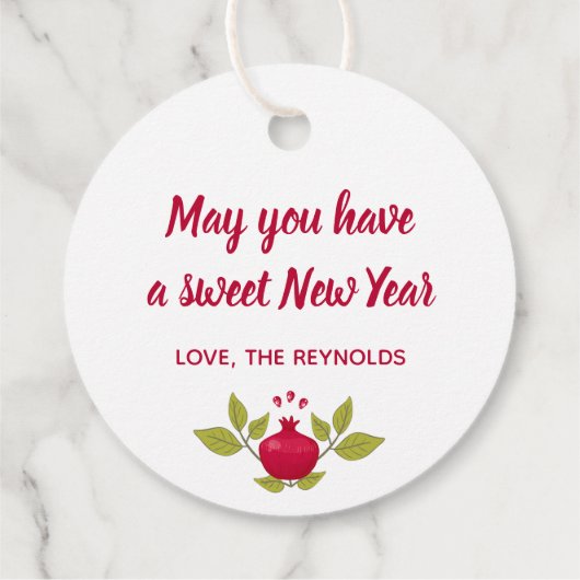 Shanah Tovah, nieuw jaar Label van Pomegranate Flo (Achterkant)