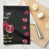 Shanah Tovah Pomegranate Theedoek (Quarter Fold)