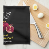 Shanah Tovah Pomegranate Theedoek (Quarter Fold)