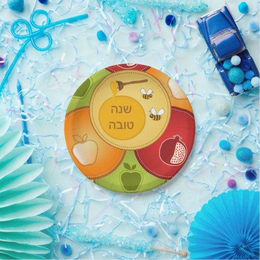 Shanah Tovah Rosh Hashanah Jwish nieuwjaar Papieren Bordje (Feest)