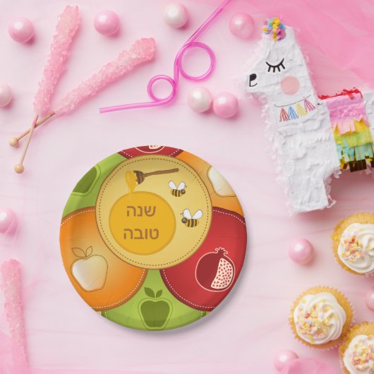 Shanah Tovah Rosh Hashanah Jwish nieuwjaar Papieren Bordje (Feest)