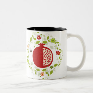 Shanah Tovah Rosh Hashanah Jwish nieuwjaar Tweekleurige Koffiemok