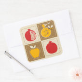 Shanah Tovah Rosh Hashanah Jwish nieuwjaar Vierkante Sticker (Envelop)