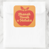 Shanah Tovah u Metuka Vierkante Sticker (Tas)