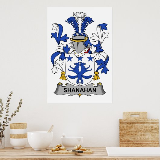 Shanahan Family Crest Poster (Keuken)