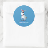 Shane de Donkey Ronde Sticker (Tas)