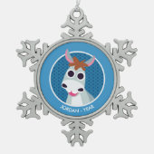 Shane de Donkey Tin Sneeuwvlok Ornament (Voorkant)