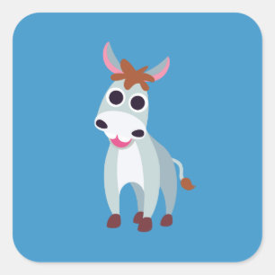 Shane de Donkey Vierkante Sticker
