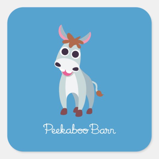 Shane de Donkey Vierkante Sticker (Voorkant)