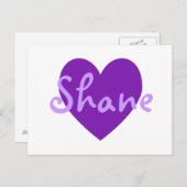 Shane in Paars Briefkaart (Voorkant / Achterkant)