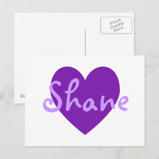 Shane in Paars Briefkaart (Voorkant / Achterkant)
