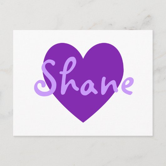 Shane in Paars Briefkaart (Voorkant)
