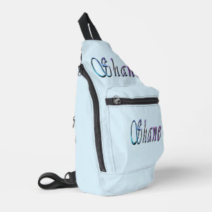 "Shane" Kleurrijke Shane Naam, Sling Bag