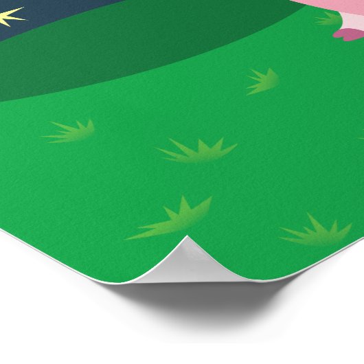 Shane & Leary bij nacht Poster (Hoek)