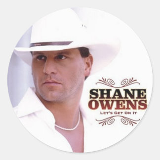 SHANE OWENS "Laten we er aan beginnen" Rond Sticke Ronde Sticker