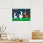 Shane, Tommy en Zora bij nacht Poster (Keuken)