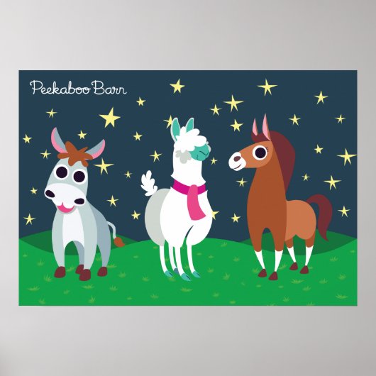 Shane, Tommy en Zora bij nacht Poster (Voorkant)