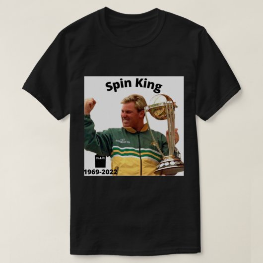 Shane Warne Cricket Player - Spin King T-shirt (Design voorkant)