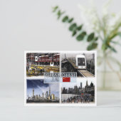 Shangai - China - Mozaïek - Briefkaart (Staand voorkant)