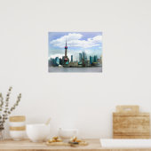 Shanghai 上 Skyline - The Bund Poster (Keuken)