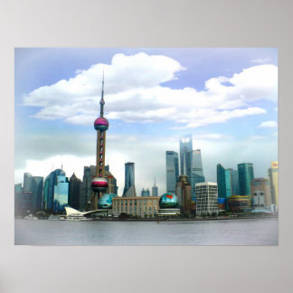 Shanghai 上 Skyline - The Bund Poster