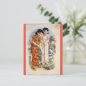Shanghai Beauties China Women Golf Briefkaart (Staand voorkant)