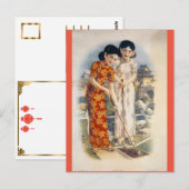 Shanghai Beauties China Women Golf Briefkaart (Voorkant / Achterkant)