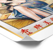  Shanghai Beauty Girl met Pekingese Dog Poster (Hoek)