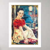  Shanghai Beauty Model in Evening Gown Poster (Voorkant)
