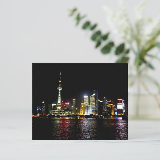 Shanghai bij nacht (Staand voorkant)