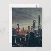Shanghai bij nacht briefkaart (Voorkant / Achterkant)