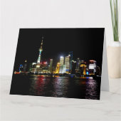 Shanghai bij nacht kaart (Voorkant)