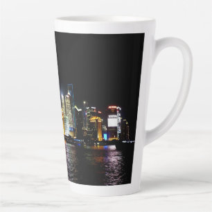 Shanghai bij nacht latte mok