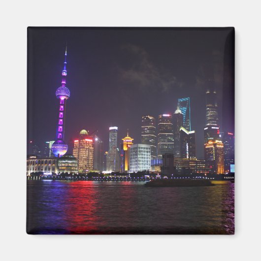 Shanghai bij nacht magneet (Voorkant)