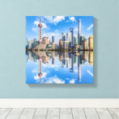 Shanghai canvas print (Insitu (Houten vloer))