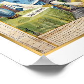 Shanghai China Bank Ad Woman met Lute Poster (Hoek)