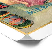 Shanghai China Beer en Retro Beauty Poster (Hoek)