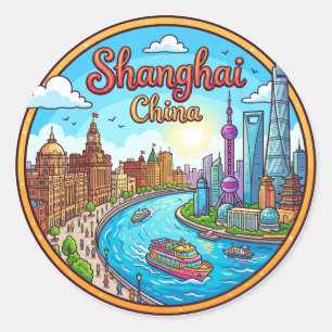 Shanghai, China China Ronde Sticker