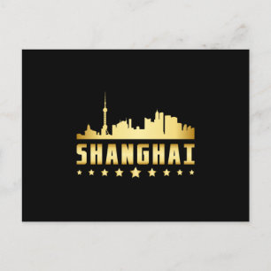 Shanghai China City Cityscape Skyline Funny Gift Briefkaart
