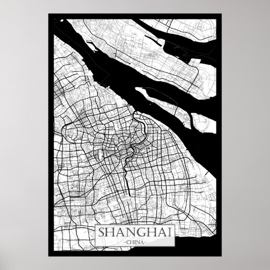 Shanghai China Map Poster (Voorkant)