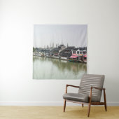 Shanghai, China, Mar 30, 2017, Wooden histc bui Wandkleed (In situ)