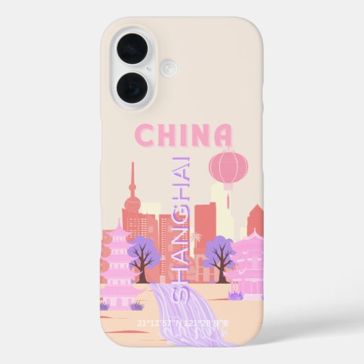 Shanghai China Pastelkleurige Reis Kunst Case-Mate iPhone Case (Achterkant)