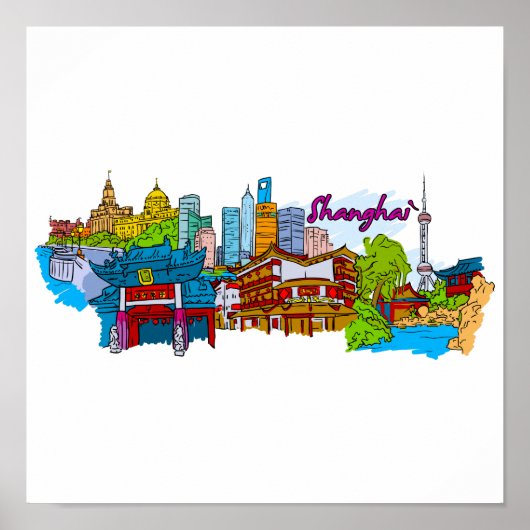 Shanghai - China.png Poster (Voorkant)