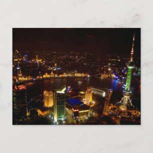 Shanghai China prachtige skyline met modern Briefkaart