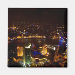 Shanghai China prachtige skyline met modern Magneet