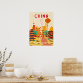 Shanghai China Reis Retro Poster (Keuken)