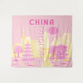 Shanghai China Reis Roze Poster Wandkleed (Voorkant (horizontaal))