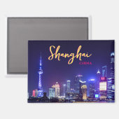 Shanghai China Reis Souvenir Magneet (Voorkant / Achterkant)